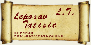 Leposav Tatišić vizit kartica